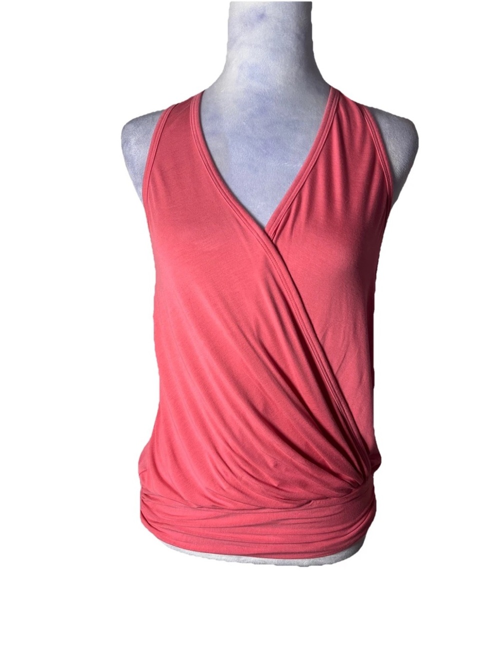 Trina Turk Coral Pink Surplice Sleeveless Camisole Sz S